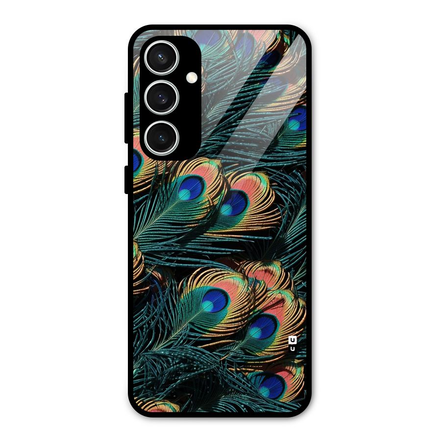 Peacock Feather Art Glass Back Case for Galaxy S23 FE