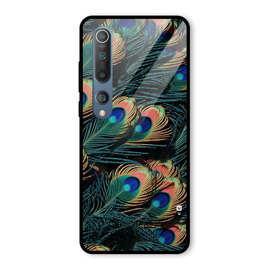 Peacock Feather Art Glass Back Case for Mi 10