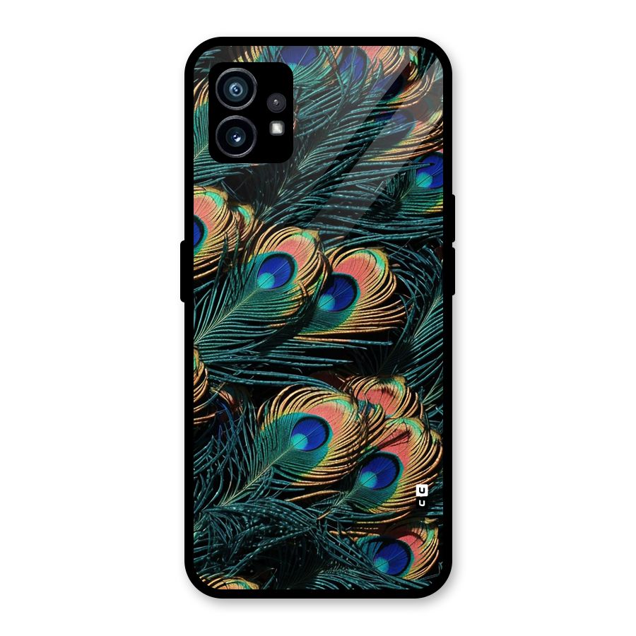 Peacock Feather Art Glass Back Case for Nothing Phone 1