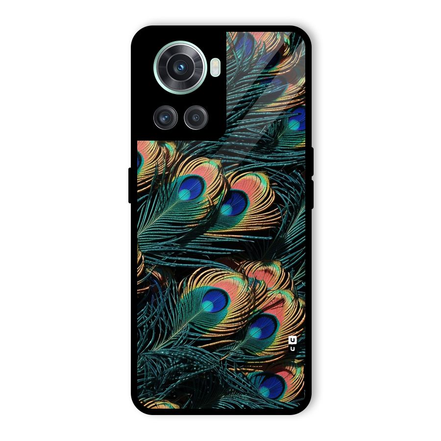Peacock Feather Art Glass Back Case for OnePlus 10R