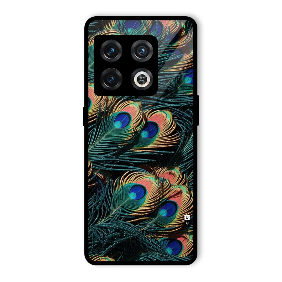 Peacock Feather Art Glass Back Case for OnePlus 10 Pro 5G