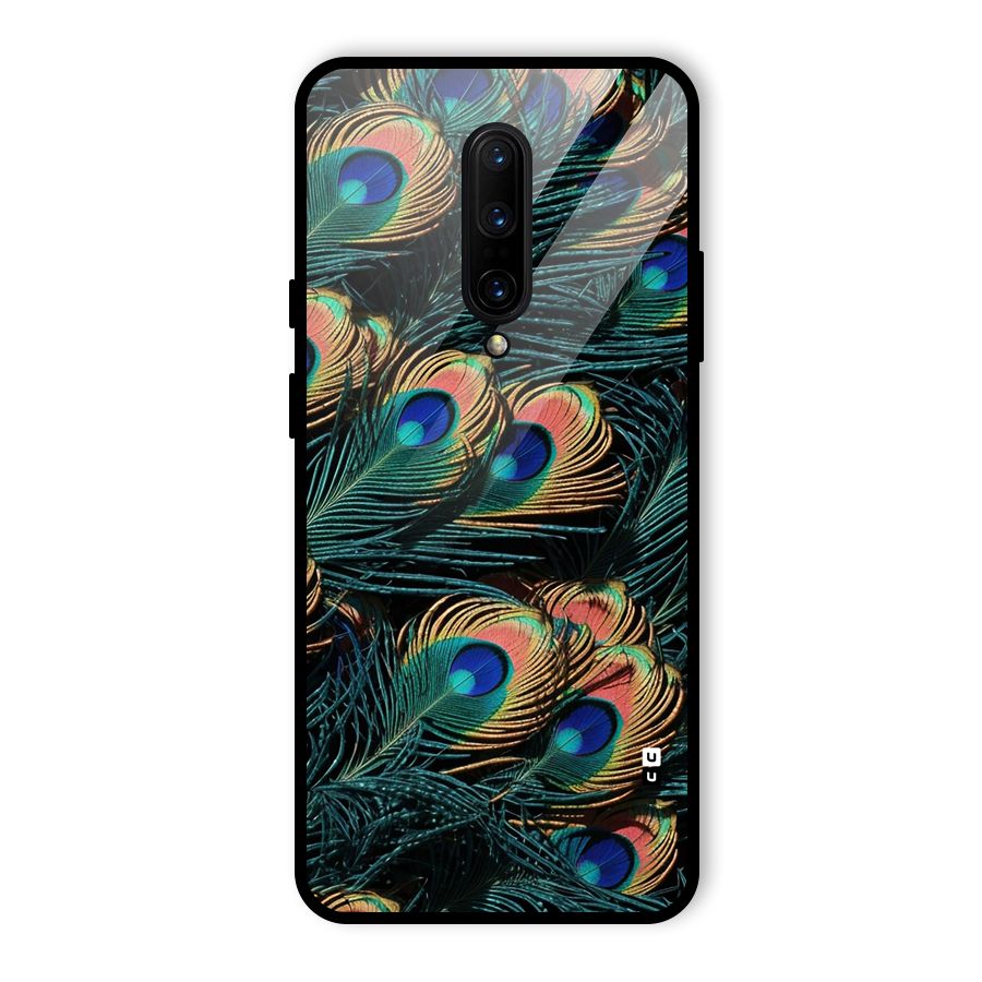 Peacock Feather Art Glass Back Case for OnePlus 7 Pro