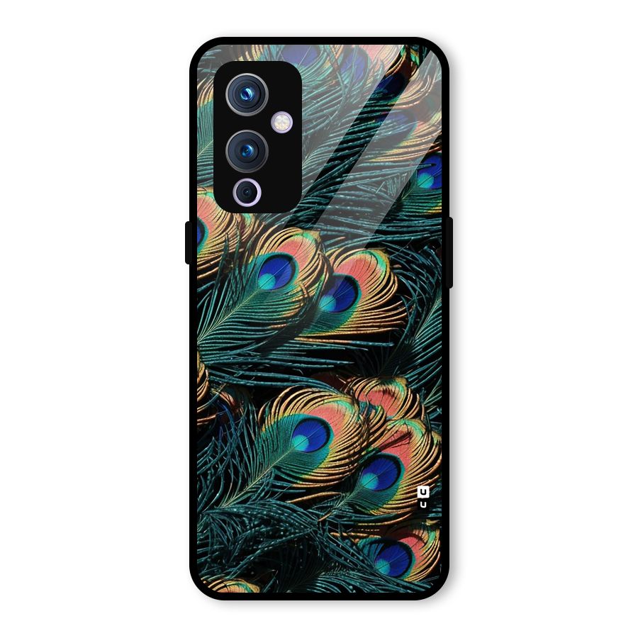 Peacock Feather Art Glass Back Case for OnePlus 9