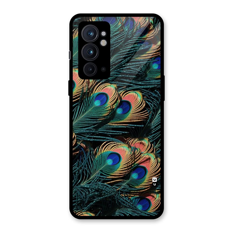 Peacock Feather Art Glass Back Case for OnePlus 9RT 5G