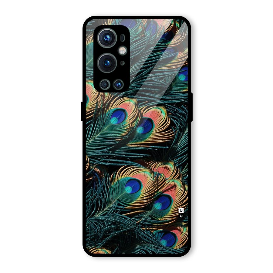 Peacock Feather Art Glass Back Case for OnePlus 9 Pro