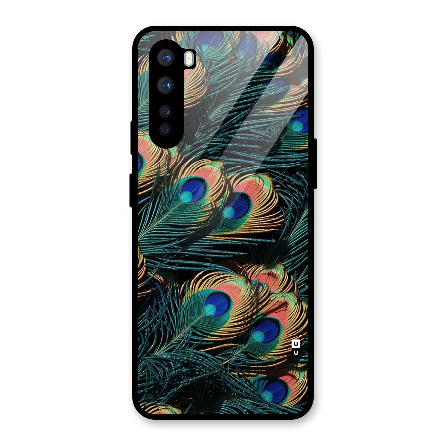 Peacock Feather Art Glass Back Case for OnePlus Nord