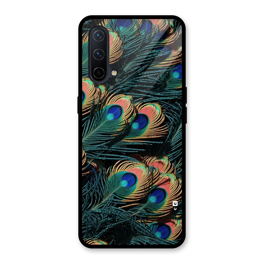 Peacock Feather Art Glass Back Case for OnePlus Nord CE 5G