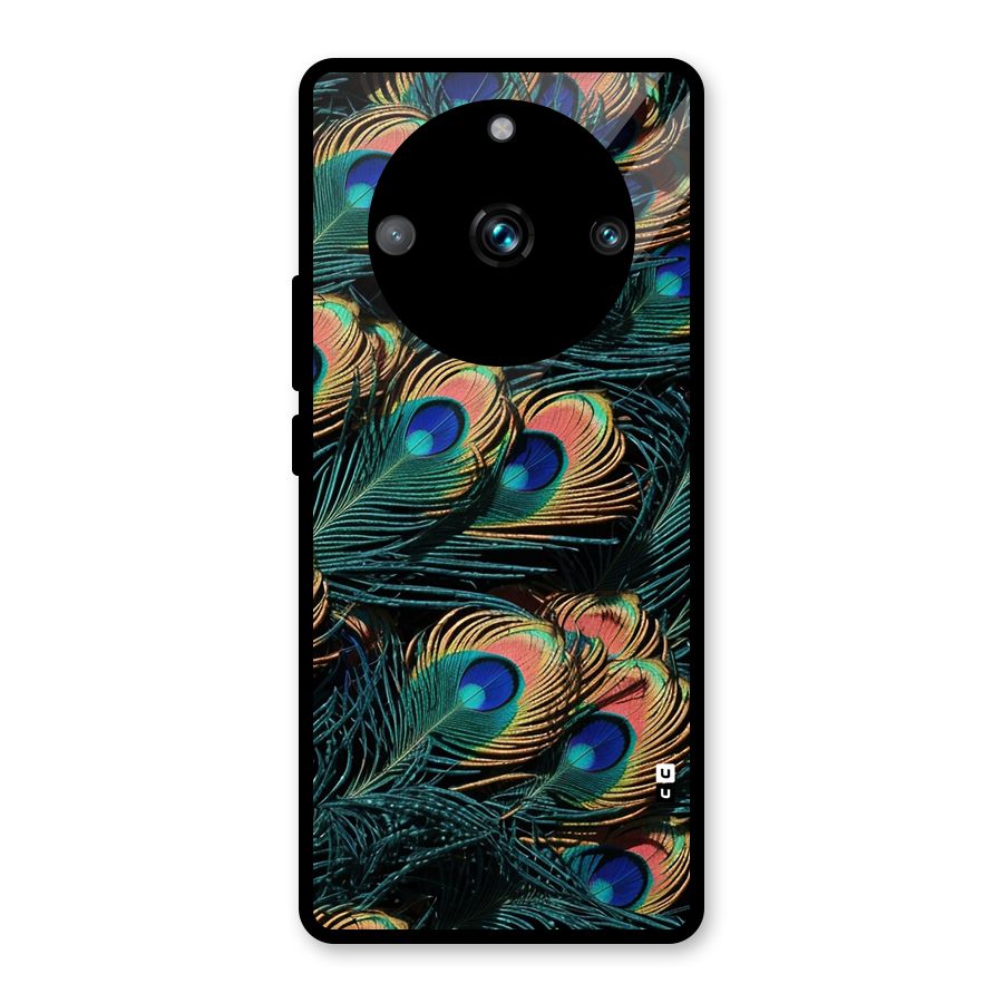 Peacock Feather Art Glass Back Case for Realme 11 Pro Plus