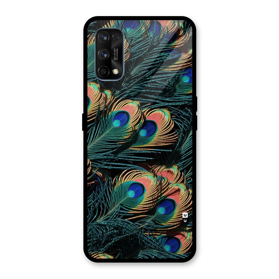 Peacock Feather Art Glass Back Case for Realme 7 Pro