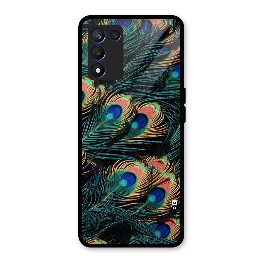 Peacock Feather Art Glass Back Case for Realme 9 5G Speed
