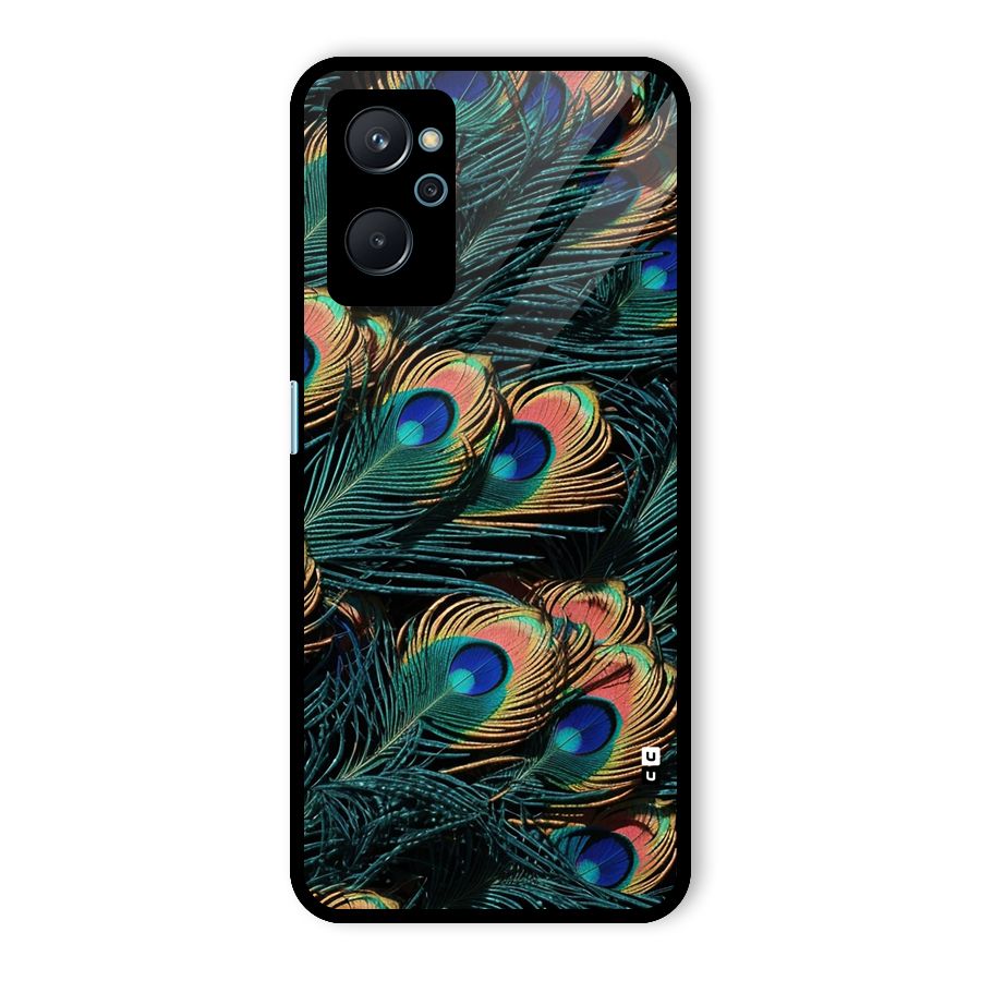Peacock Feather Art Glass Back Case for Realme 9i