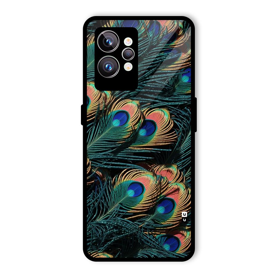 Peacock Feather Art Glass Back Case for Realme GT2 Pro