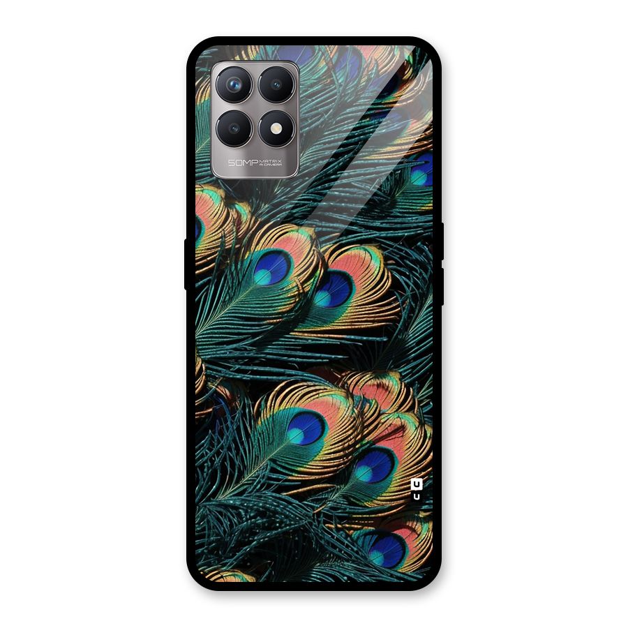 Peacock Feather Art Glass Back Case for Realme Narzo 50