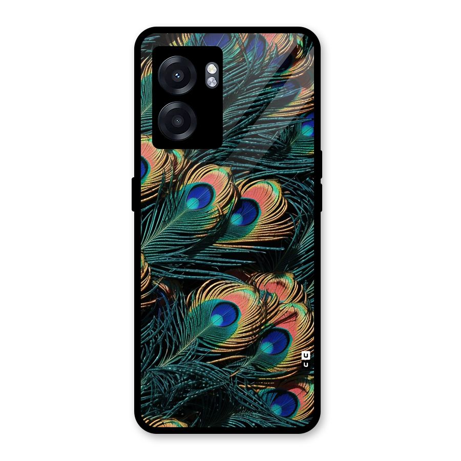 Peacock Feather Art Glass Back Case for Realme Narzo 50 5G