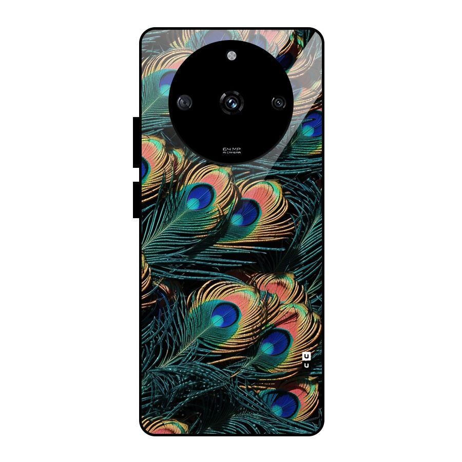 Peacock Feather Art Glass Back Case for Realme Narzo 60 5G