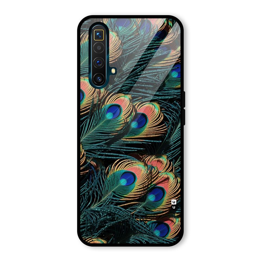 Peacock Feather Art Glass Back Case for Realme X3 SuperZoom