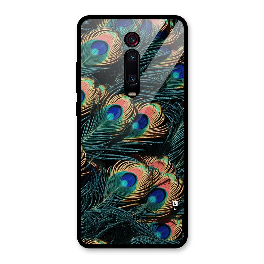 Peacock Feather Art Glass Back Case for Redmi K20 Pro