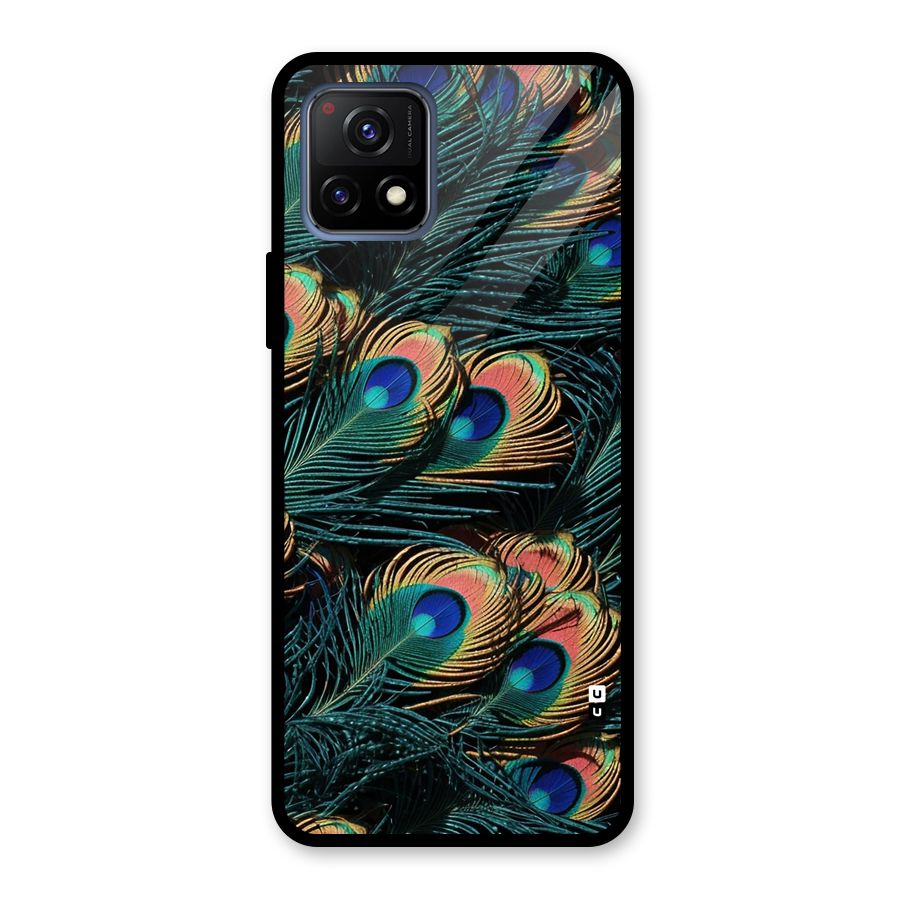 Peacock Feather Art Glass Back Case for Vivo Y72 5G