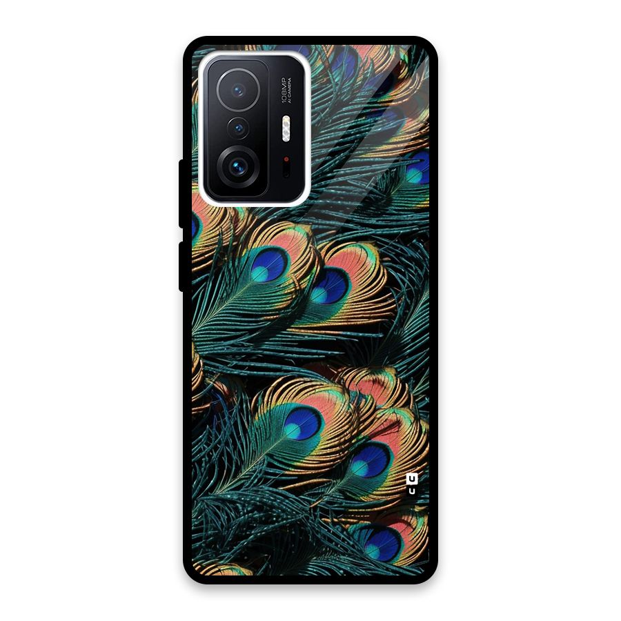 Peacock Feather Art Glass Back Case for Xiaomi 11T Pro