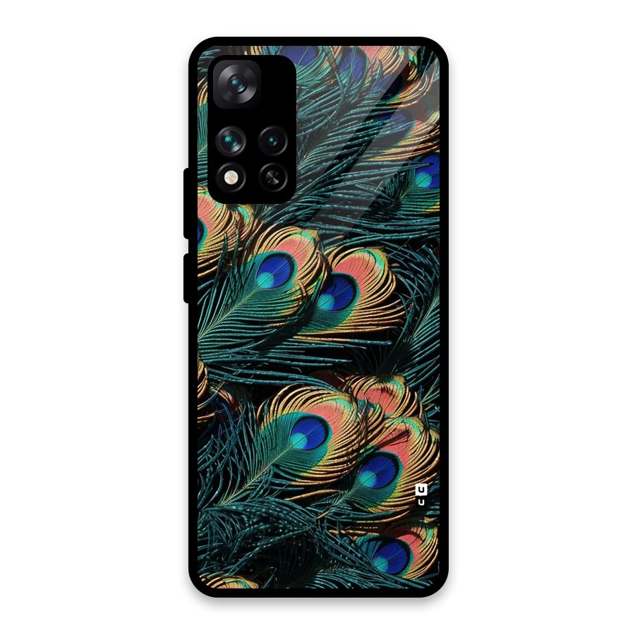 Peacock Feather Art Glass Back Case for Xiaomi 11i HyperCharge 5G