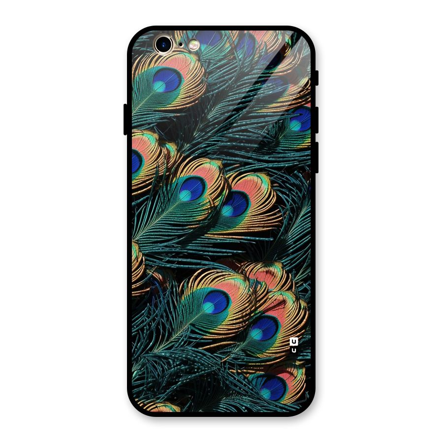 Peacock Feather Art Glass Back Case for iPhone 6 6S
