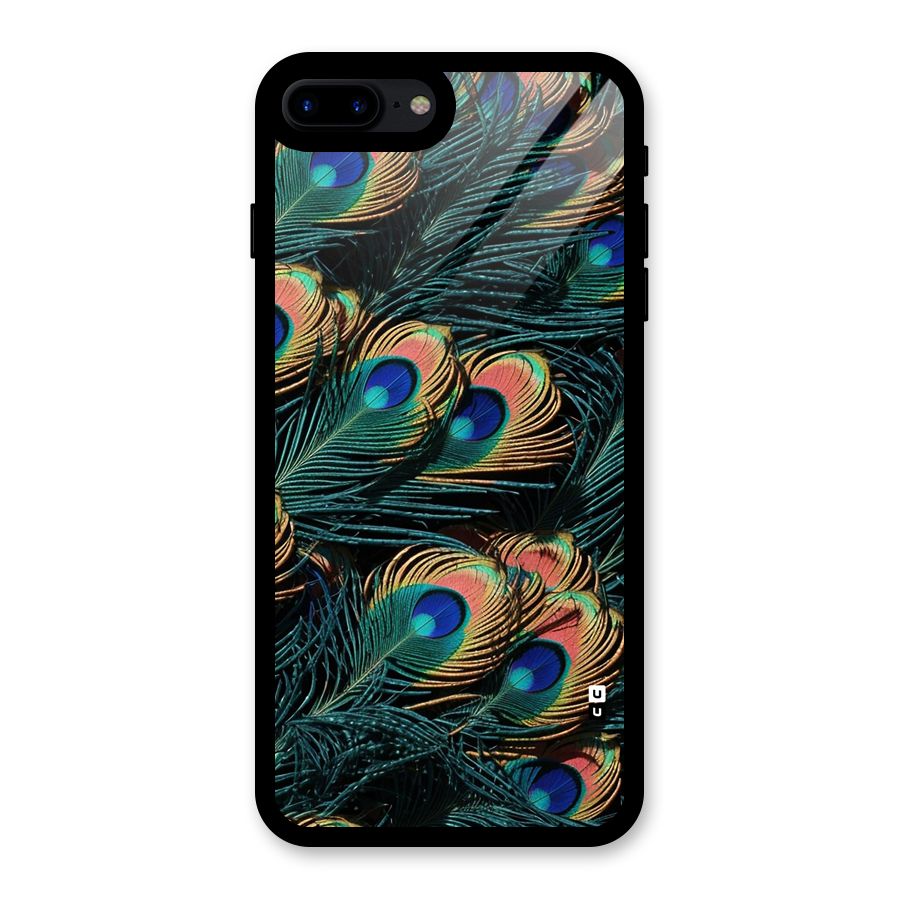 Peacock Feather Art Glass Back Case for iPhone 7 Plus