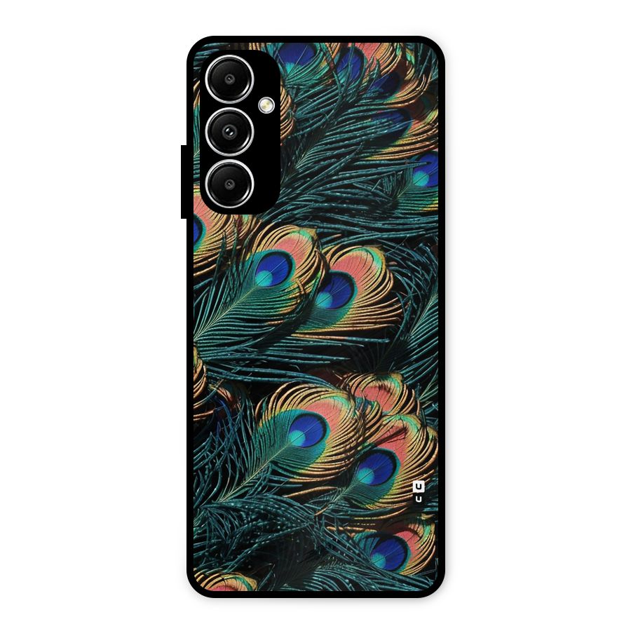 Peacock Feather Art Metal Back Case for Galaxy A05s