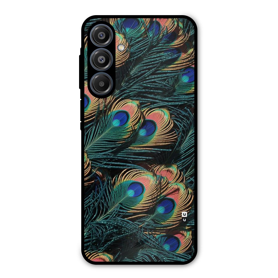 Peacock Feather Art Metal Back Case for Galaxy A16 5G