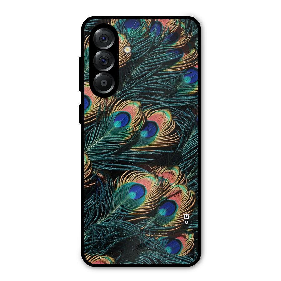Peacock Feather Art Metal Back Case for Galaxy A56