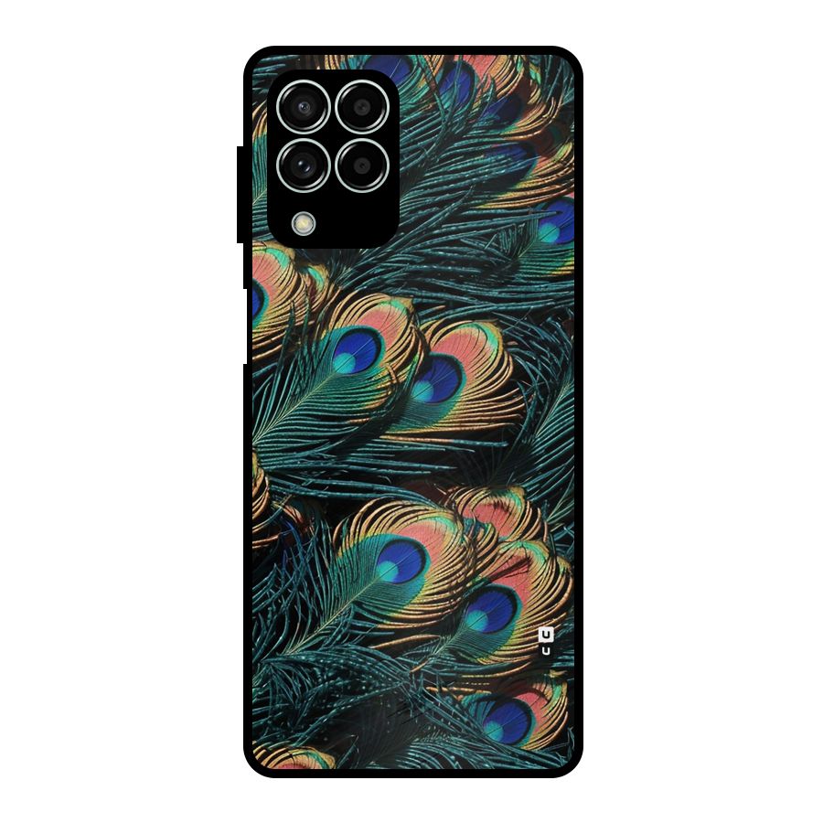 Peacock Feather Art Metal Back Case for Galaxy M33