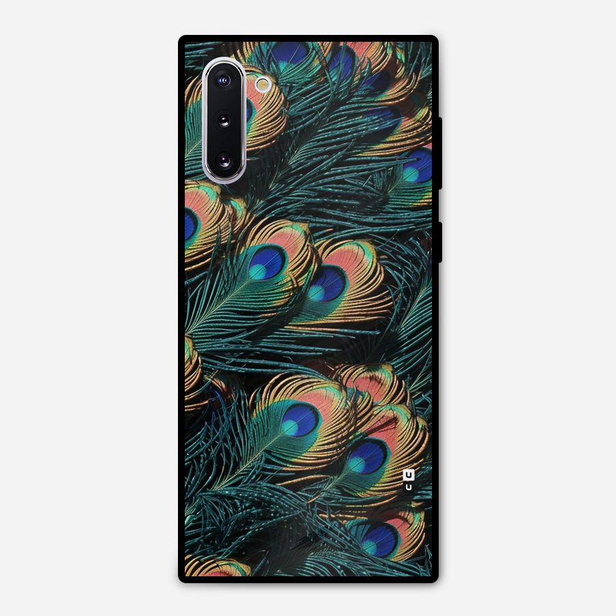 Peacock Feather Art Metal Back Case for Galaxy Note 10
