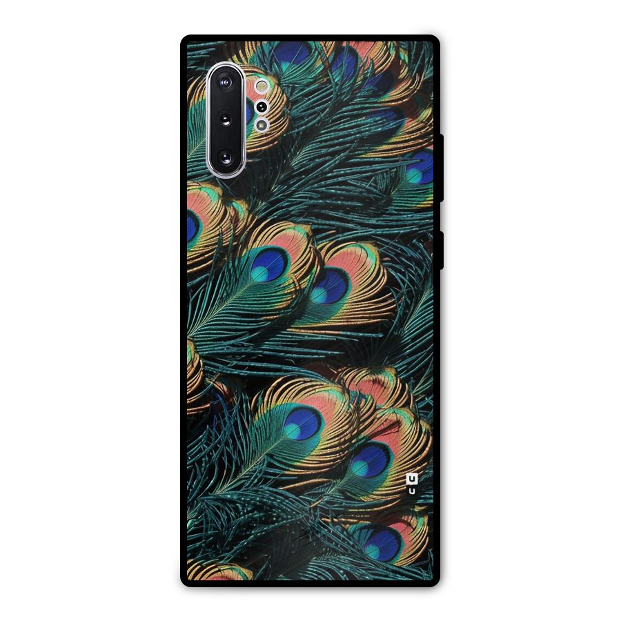 Peacock Feather Art Metal Back Case for Galaxy Note 10 Plus