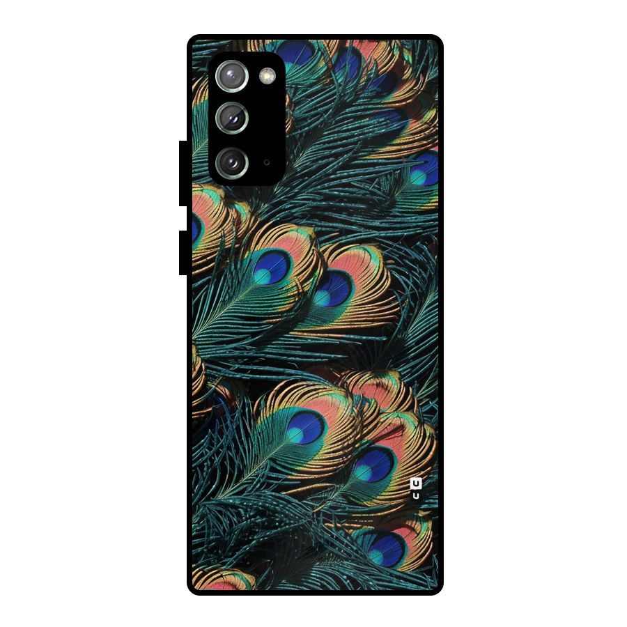 Peacock Feather Art Metal Back Case for Galaxy Note 20