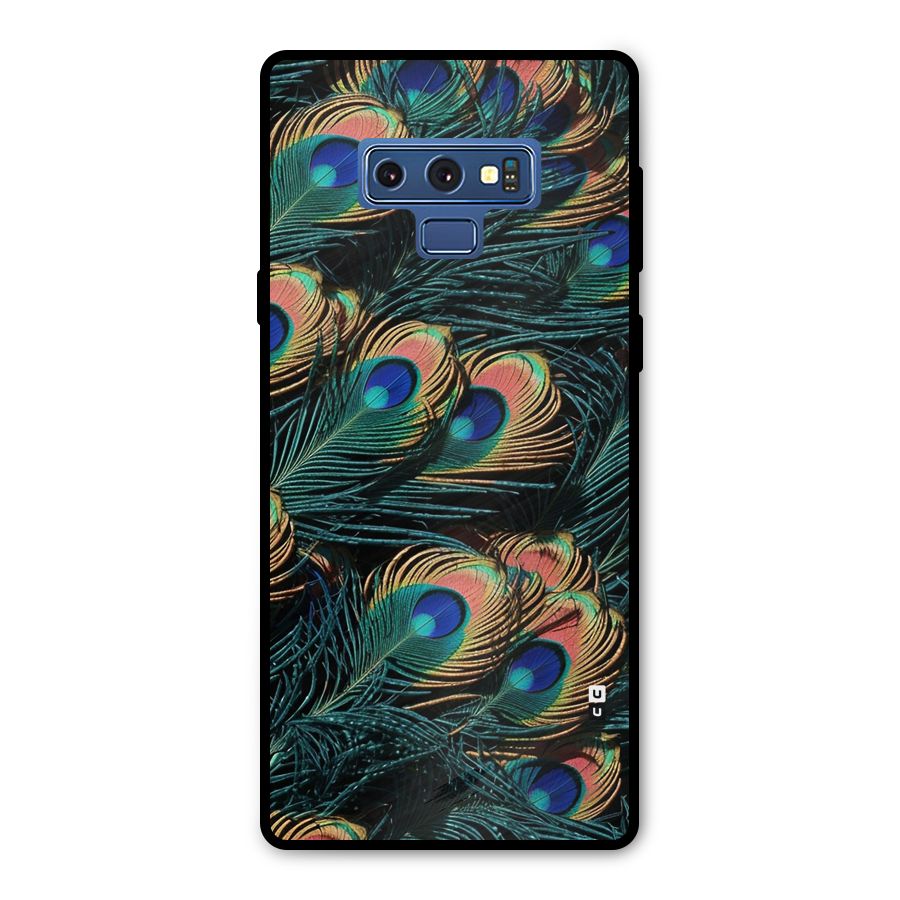 Peacock Feather Art Metal Back Case for Galaxy Note 9