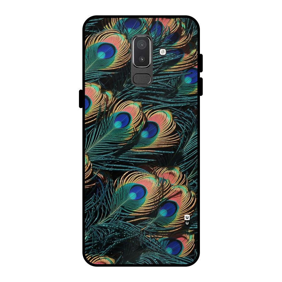 Peacock Feather Art Metal Back Case for Galaxy On8 (2018)