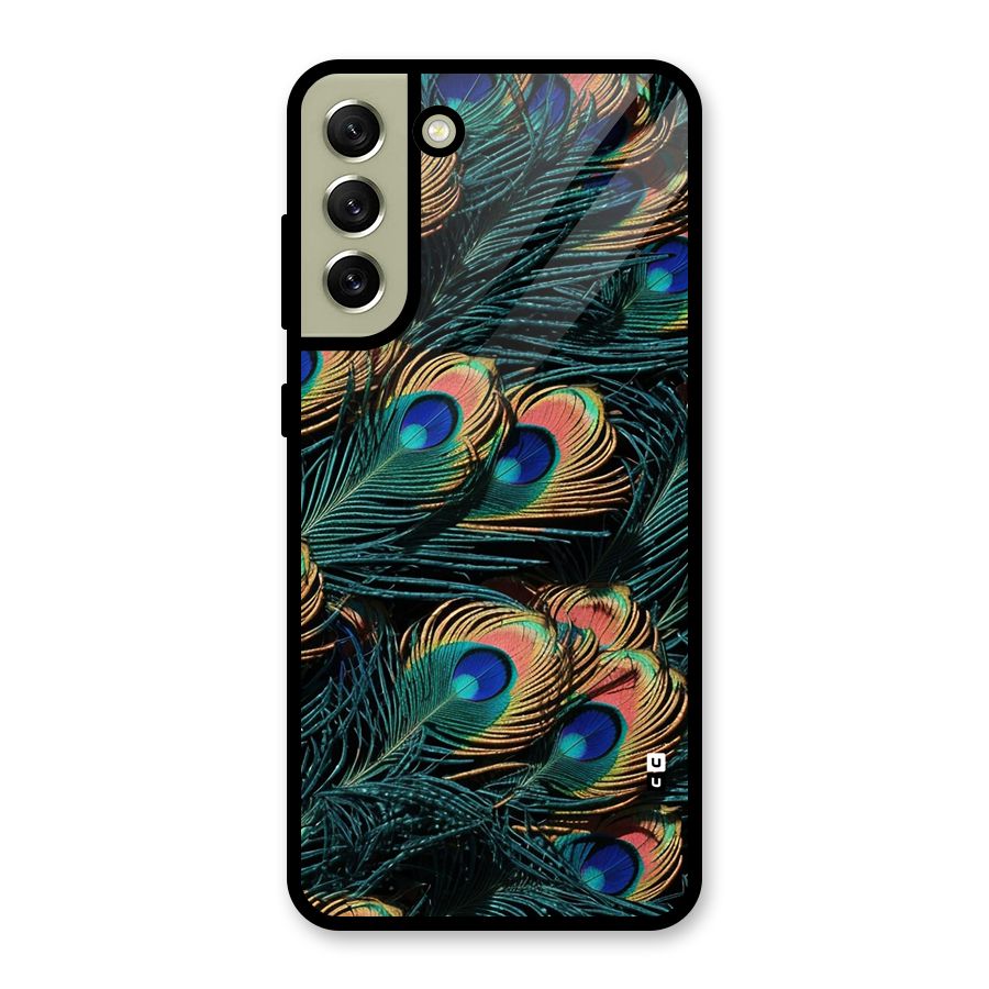 Peacock Feather Art Metal Back Case for Galaxy S21 FE 5G (2023)