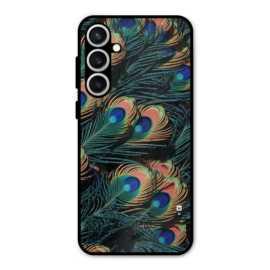 Peacock Feather Art Metal Back Case for Galaxy S23 FE