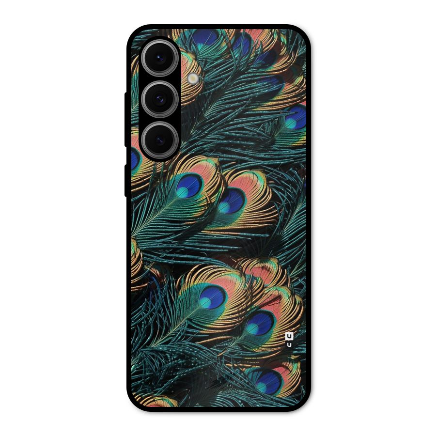 Peacock Feather Art Metal Back Case for Galaxy S24 FE