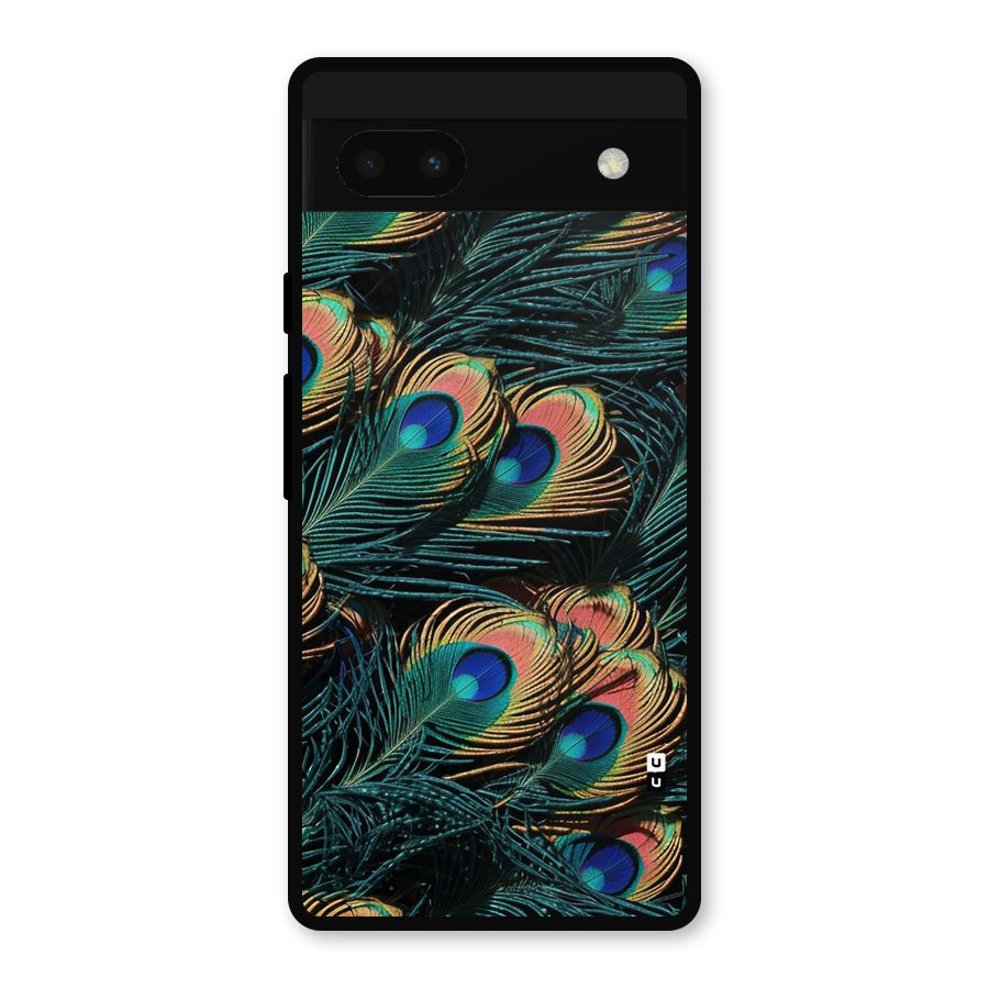 Peacock Feather Art Metal Back Case for Google Pixel 6a