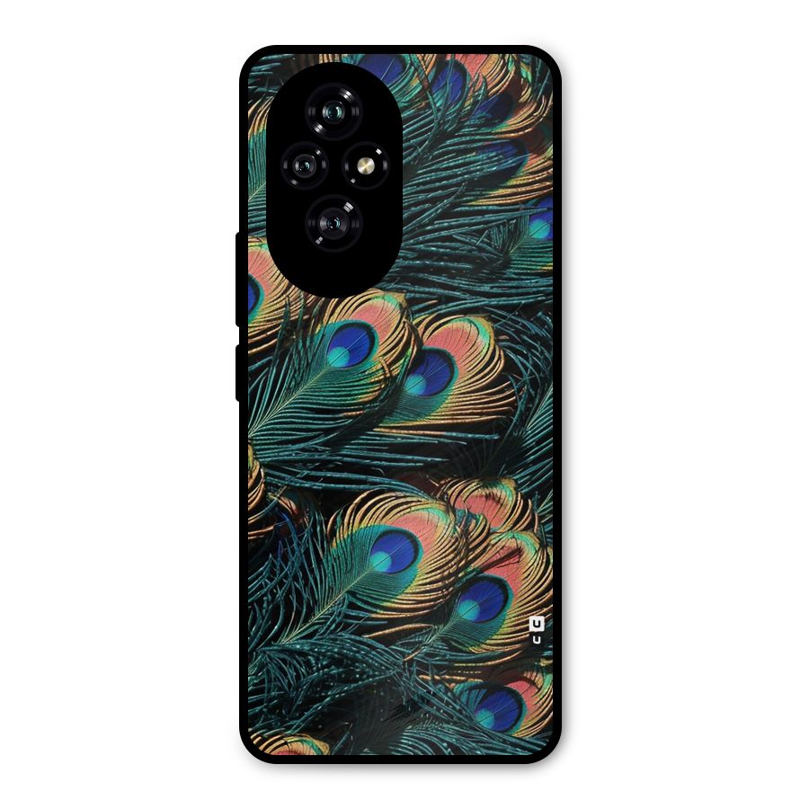 Peacock Feather Art Metal Back Case for Honor 200