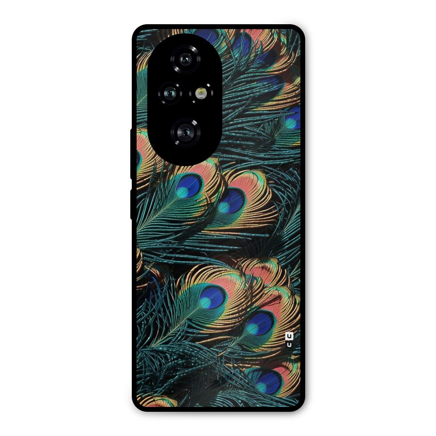 Peacock Feather Art Metal Back Case for Honor 200 Pro