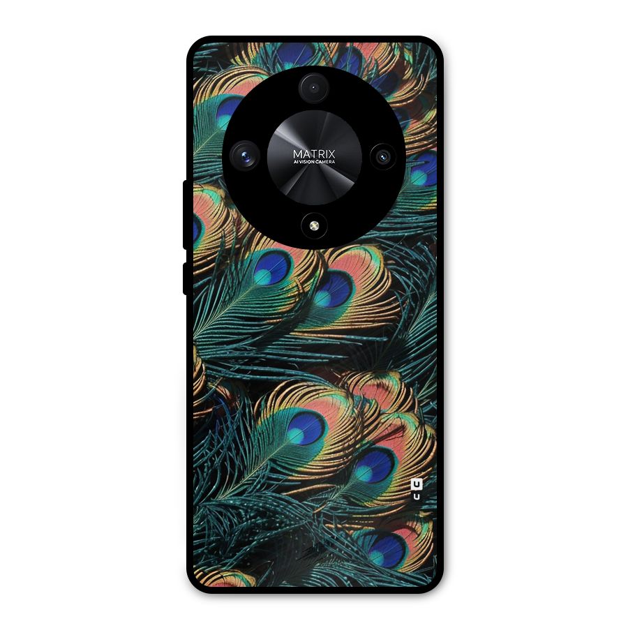 Peacock Feather Art Metal Back Case for Honor X9b