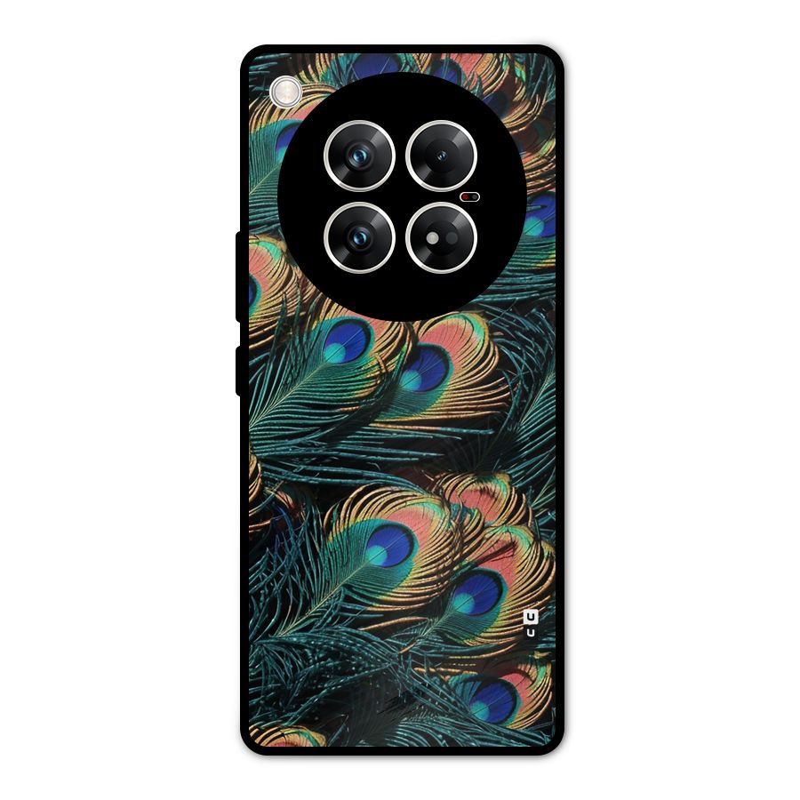 Peacock Feather Art Metal Back Case for Infinix Zero 40 5G