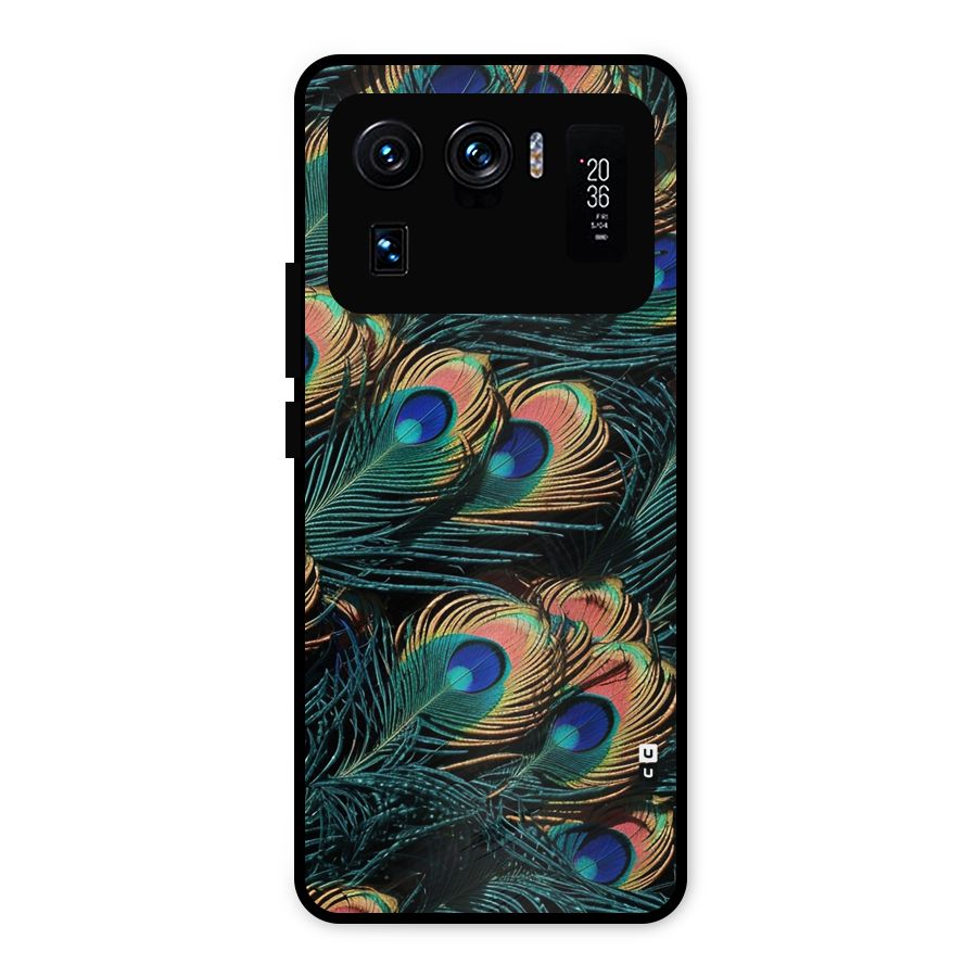 Peacock Feather Art Metal Back Case for Mi 11 Ultra