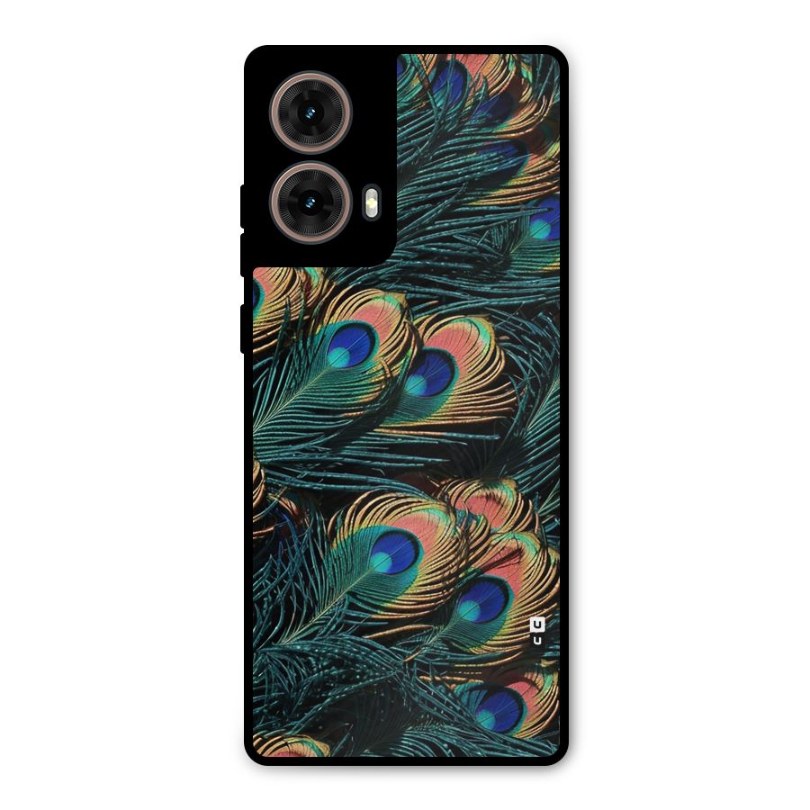 Peacock Feather Art Metal Back Case for Moto G85