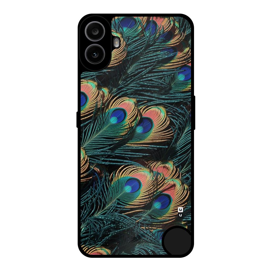 Peacock Feather Art Metal Back Case for Nothing CMF Phone 1