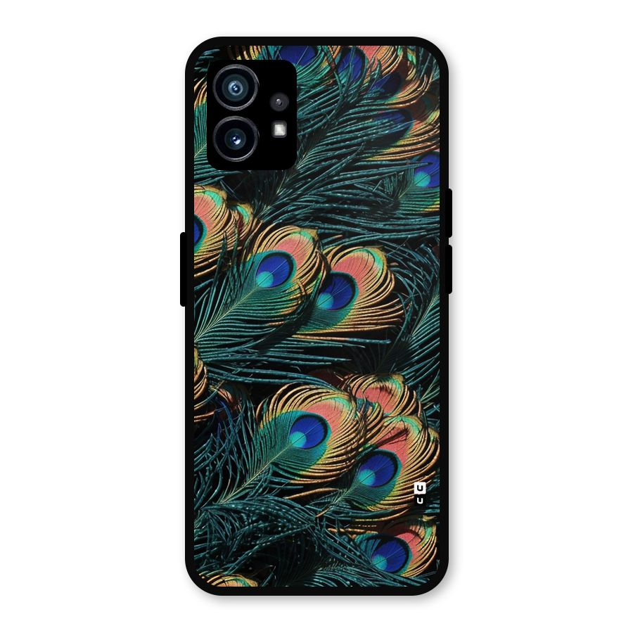 Peacock Feather Art Metal Back Case for Nothing Phone 1