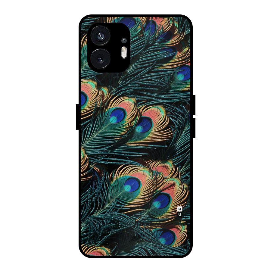 Peacock Feather Art Metal Back Case for Nothing Phone 2