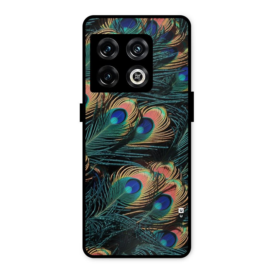 Peacock Feather Art Metal Back Case for OnePlus 10 Pro 5G