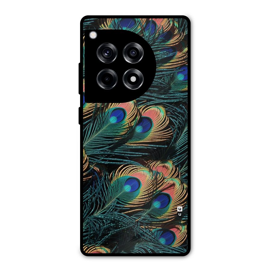 Peacock Feather Art Metal Back Case for OnePlus 12R